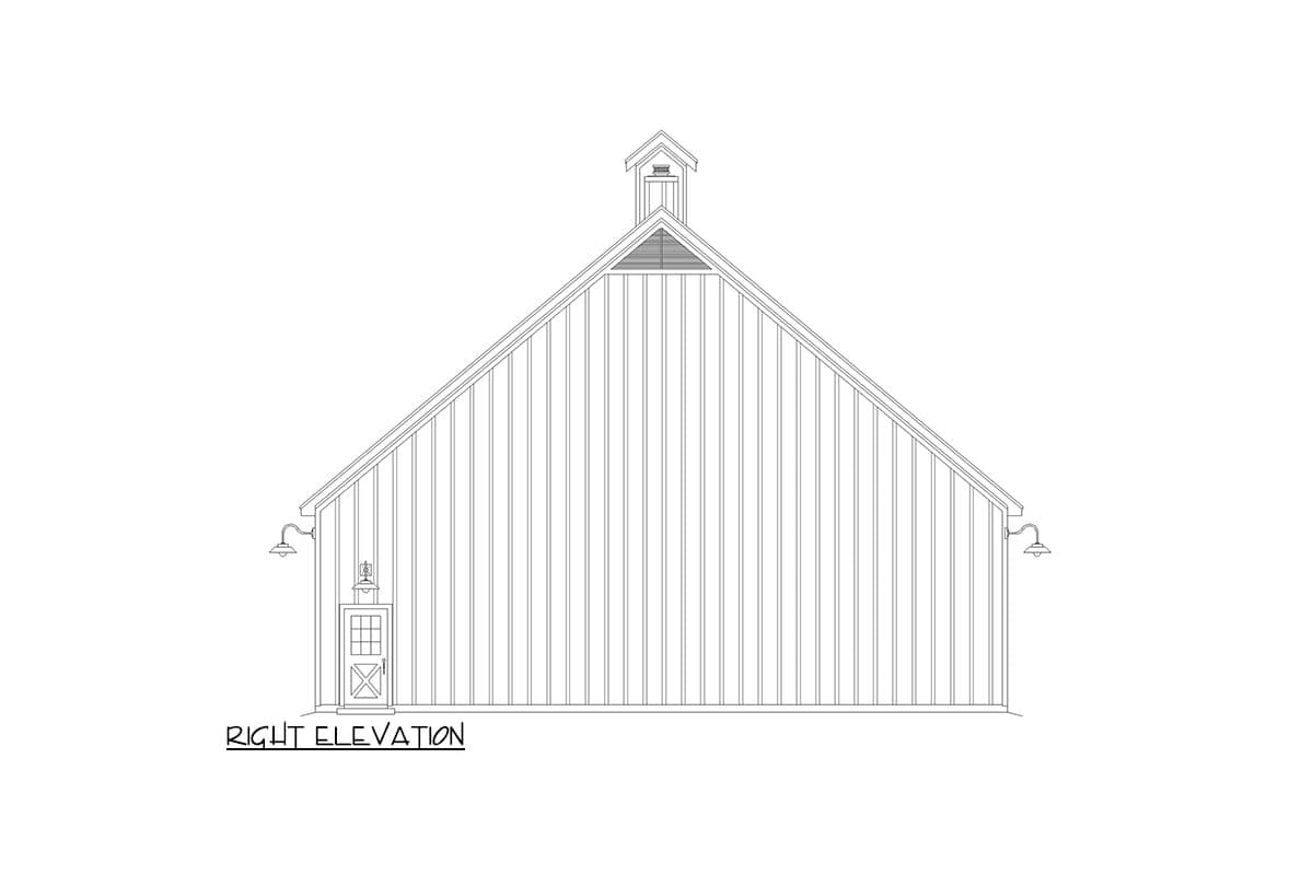 Plan 680215VR: 2304 Square Foot Barn with Loft Above - Image #5 - Farmhouse, Rustic, Traditional