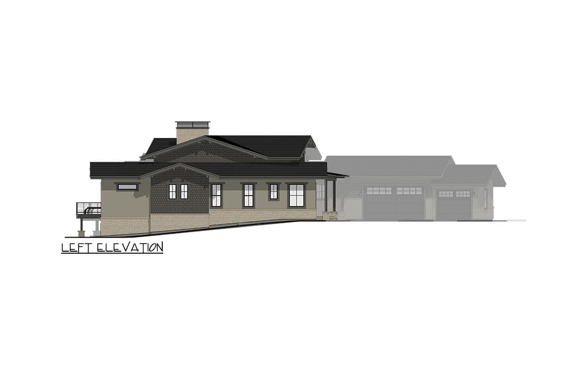 Plan 64544SC: Craftsman House Plan for a Pie-Shaped or Rear View Lot - 2734 Sq Ft - Image #12 - Craftsman, Mountain, Prairie, Ranch