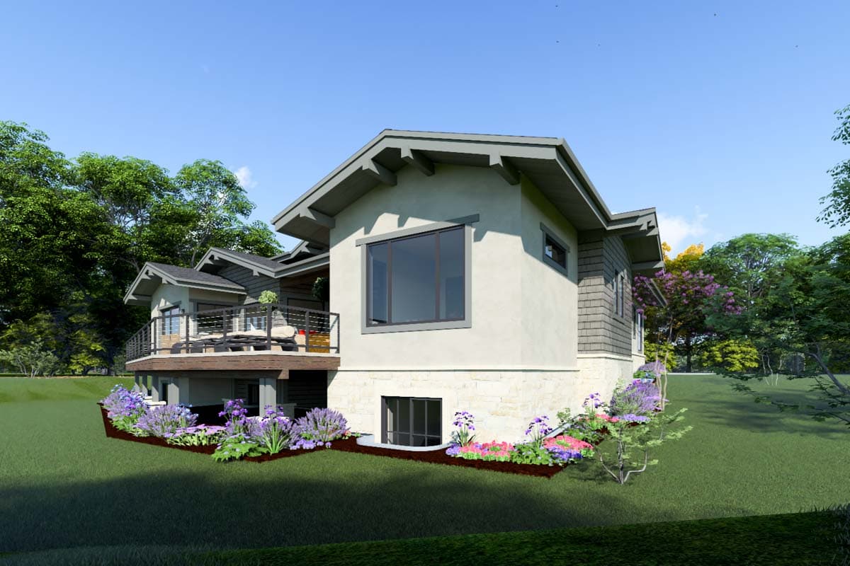 Plan 64544SC: Craftsman House Plan for a Pie-Shaped or Rear View Lot - 2734 Sq Ft - Image #7 - Craftsman, Mountain, Prairie, Ranch