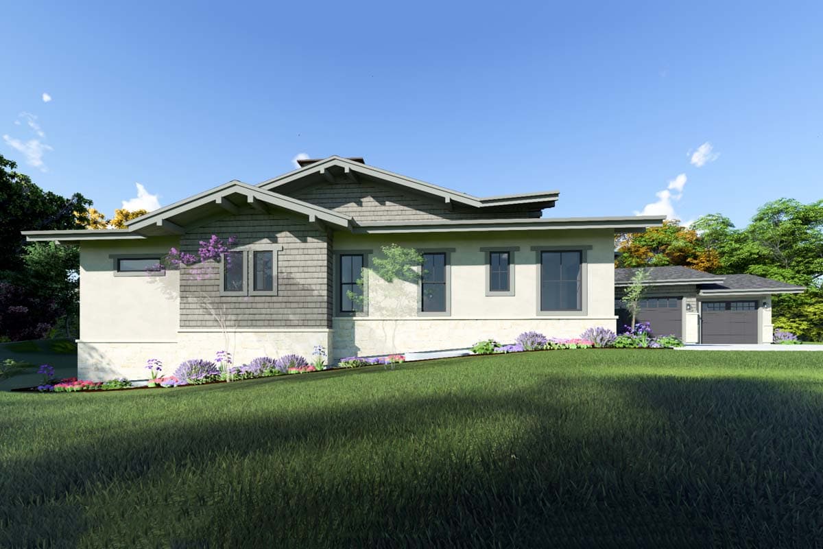 Plan 64544SC: Craftsman House Plan for a Pie-Shaped or Rear View Lot - 2734 Sq Ft - Image #8 - Craftsman, Mountain, Prairie, Ranch