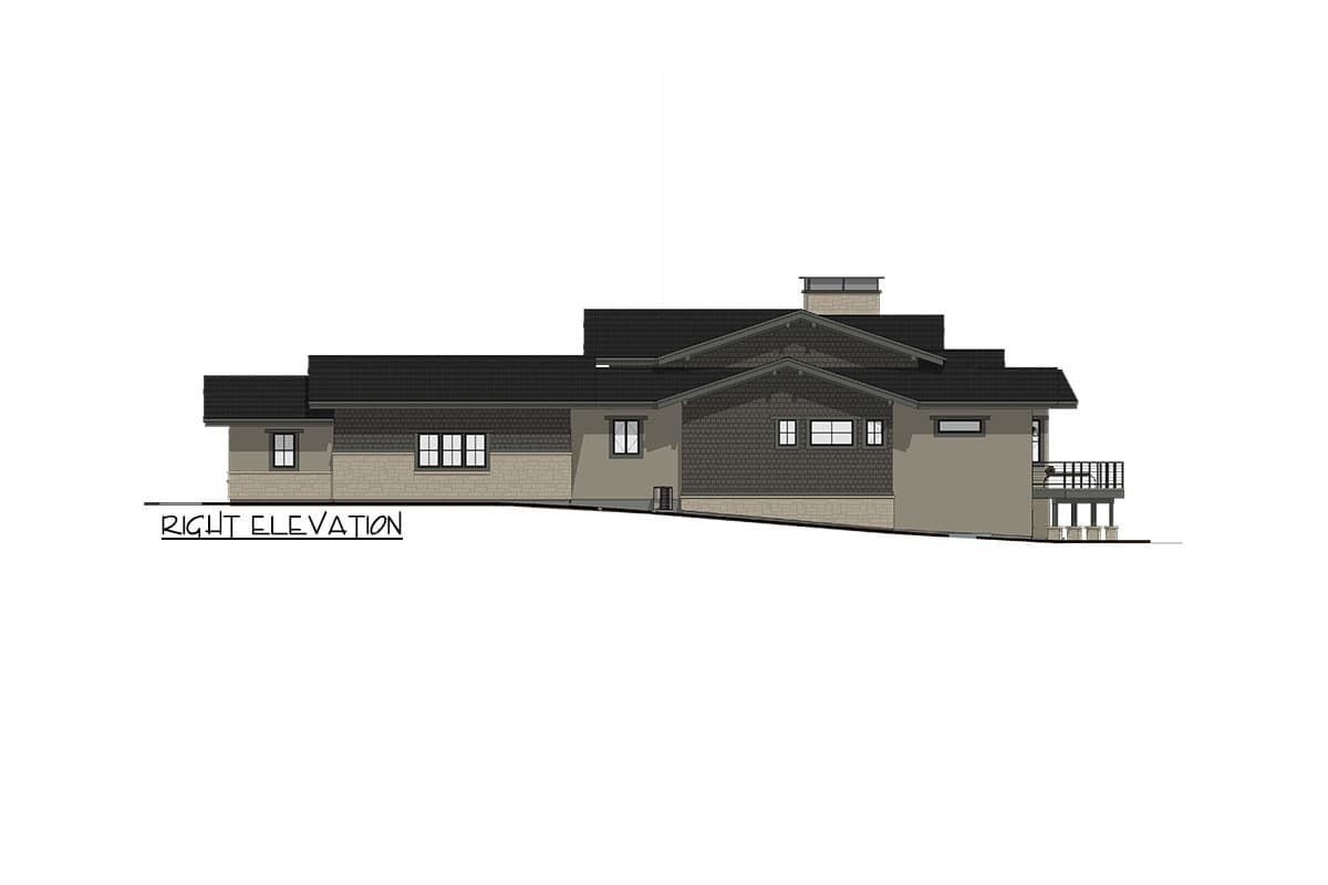 Plan 64544SC: Craftsman House Plan for a Pie-Shaped or Rear View Lot - 2734 Sq Ft - Image #14 - Craftsman, Mountain, Prairie, Ranch