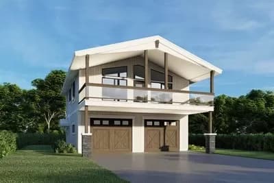 910 Sq Ft Garage Shop with 1008 Sq Ft 2 Bed Apartment Above