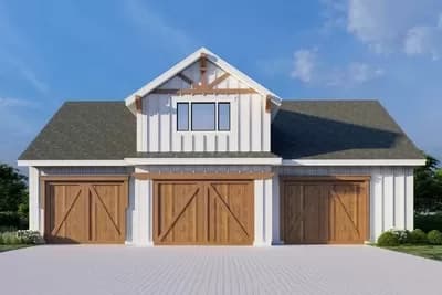 3-Car Garage Shop with 1024 Sq Ft Apartment Above
