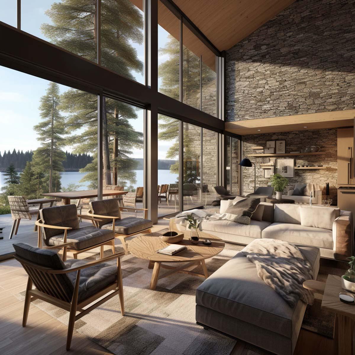 Plan 311043RMZ: 2-Story Modern Home Plan with 4 Bedrooms and 2-Story Living Room - 5858 Sq Ft - Image #4 - Contemporary, Modern