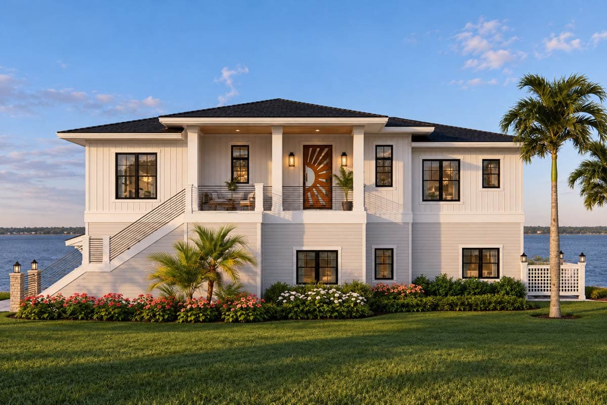 Plan image - 871033JEN:Coastal Contemporary House Plan with Two Flex Rooms - 4306 Sq Ft