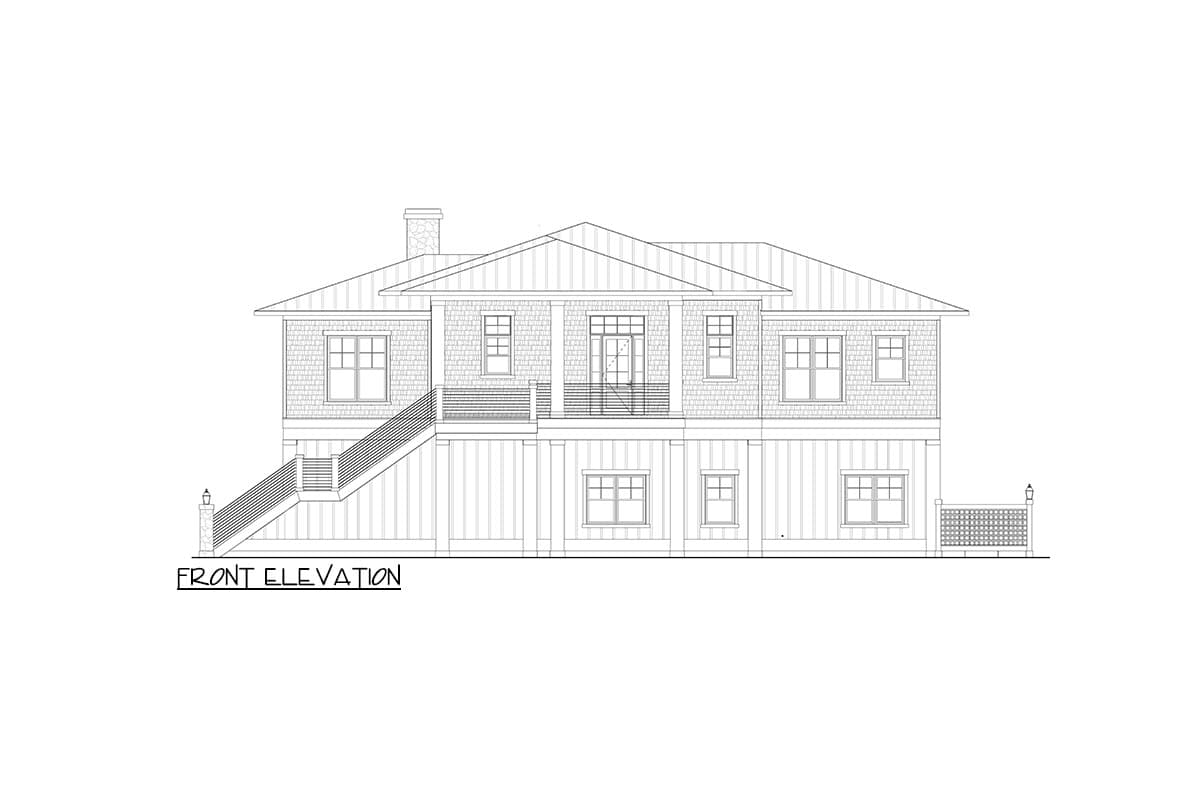 Plan 871033JEN: Coastal Contemporary House Plan with Two Flex Rooms - 4306 Sq Ft - Image #12 - Beach, Coastal, Coastal Contemporary, Vacation