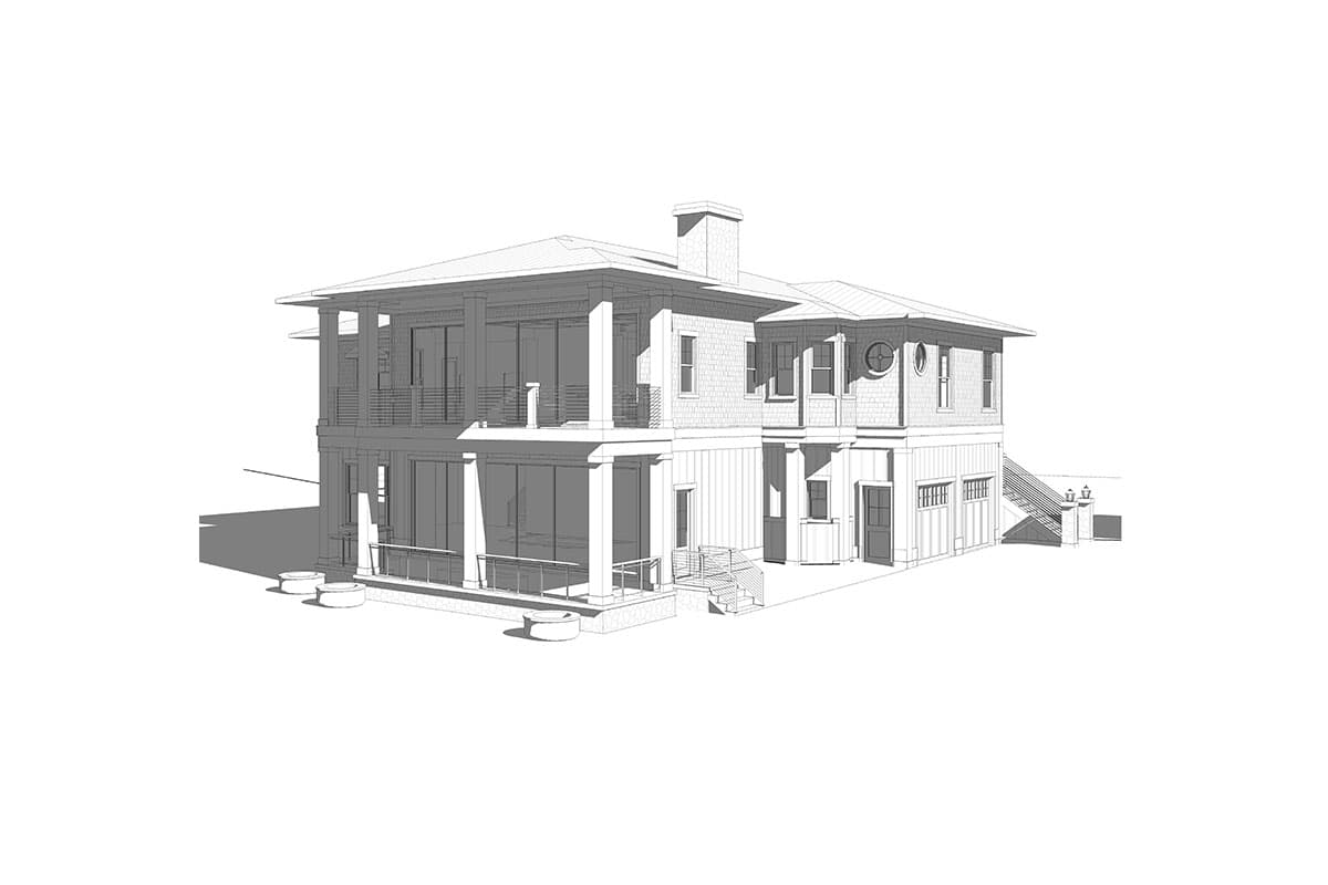 Plan 871033JEN: Coastal Contemporary House Plan with Two Flex Rooms - 4306 Sq Ft - Image #9 - Beach, Coastal, Coastal Contemporary, Vacation