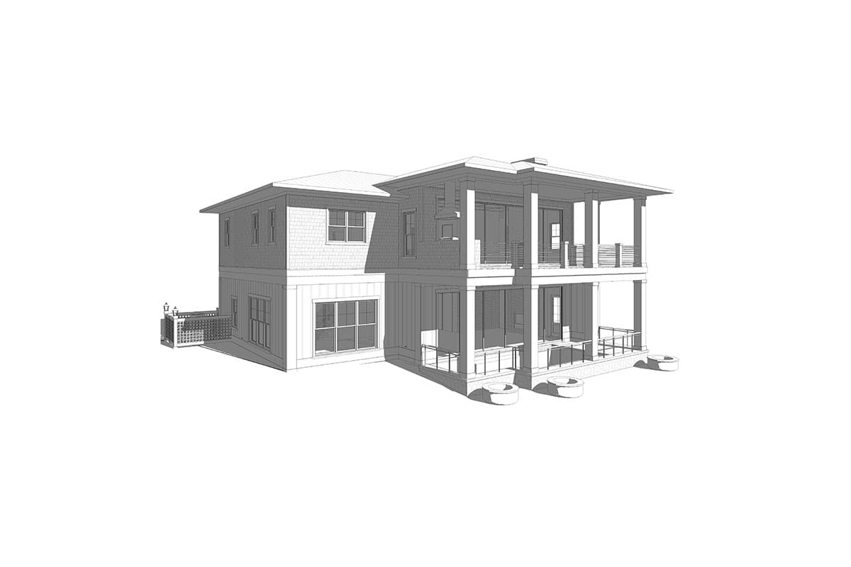 Plan 871033JEN: Coastal Contemporary House Plan with Two Flex Rooms - 4306 Sq Ft - Image #10 - Beach, Coastal, Coastal Contemporary, Vacation