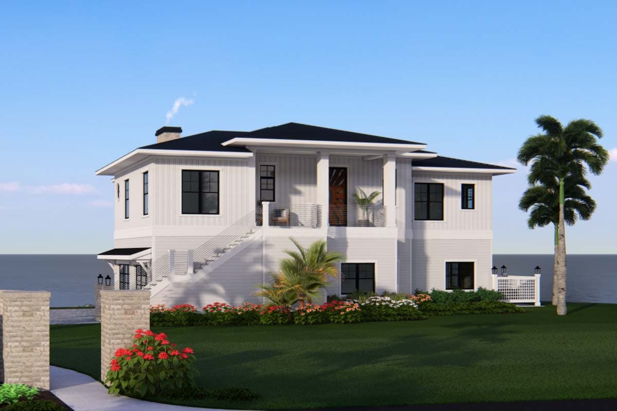 Plan 871033JEN: Coastal Contemporary House Plan with Two Flex Rooms - 4306 Sq Ft - Image #7 - Beach, Coastal, Coastal Contemporary, Vacation