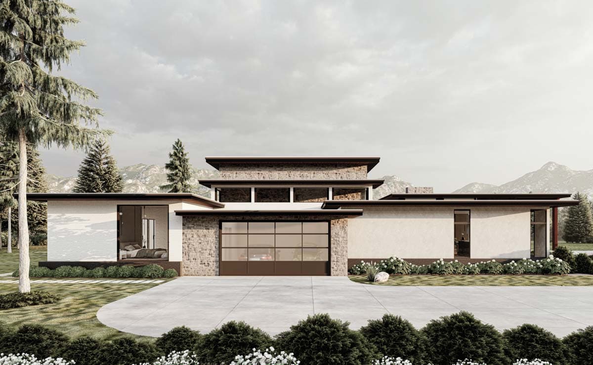 Plan 311045RMZ: Mid-Century Modern House Plan with Two-Story Play Room - 5029 Sq Ft - Image #4 - Mid Century Modern, Modern, New American