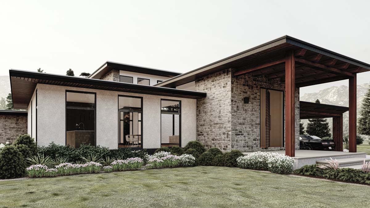 Plan 311045RMZ: Mid-Century Modern House Plan with Two-Story Play Room - 5029 Sq Ft - Image #10 - Mid Century Modern, Modern, New American