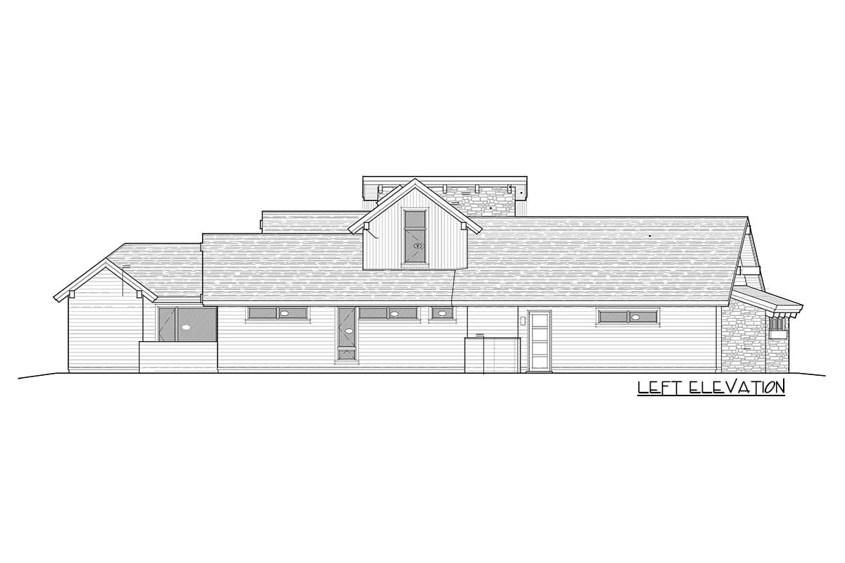 Plan 54248HU: Modern Mountain Home Plan with Upstairs Bunk Room - 2979 Sq Ft - Image #62 - Mid Century Modern, Modern, Mountain, Northwest, Ranch