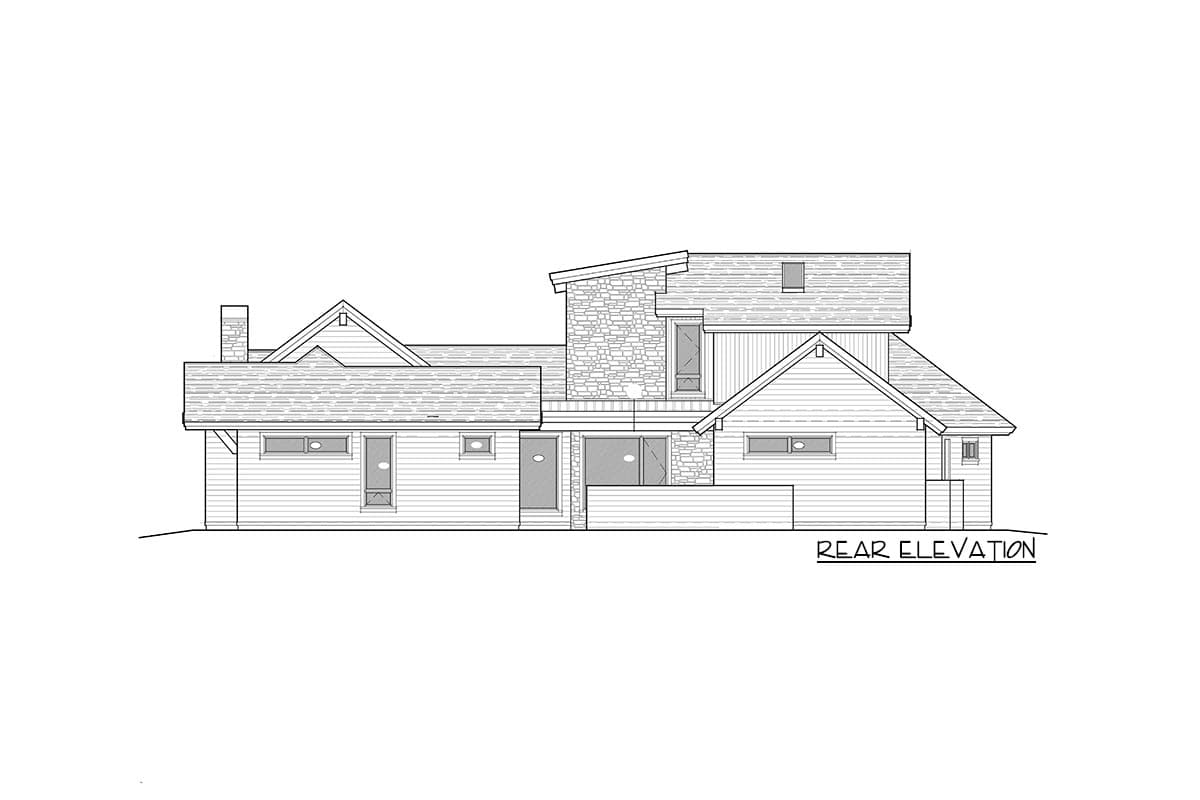 Plan 54248HU: Modern Mountain Home Plan with Upstairs Bunk Room - 2979 Sq Ft - Image #63 - Mid Century Modern, Modern, Mountain, Northwest, Ranch