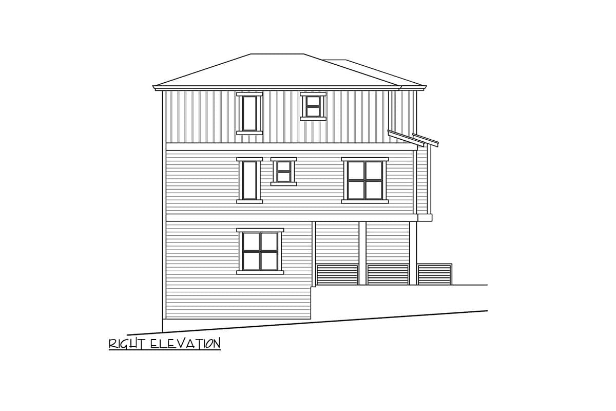 Plan 23942JD: Narrow 3-Story Townhouse Plan - 2058 Sq Ft - Architectural Designs - Image #5 - Contemporary, Modern, Northwest, Prairie, Transitional