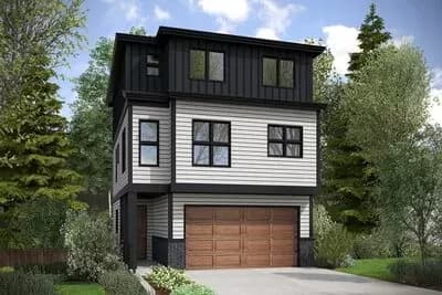 Narrow 3-Story Townhouse Plan - 2058 Sq Ft - Architectural Designs