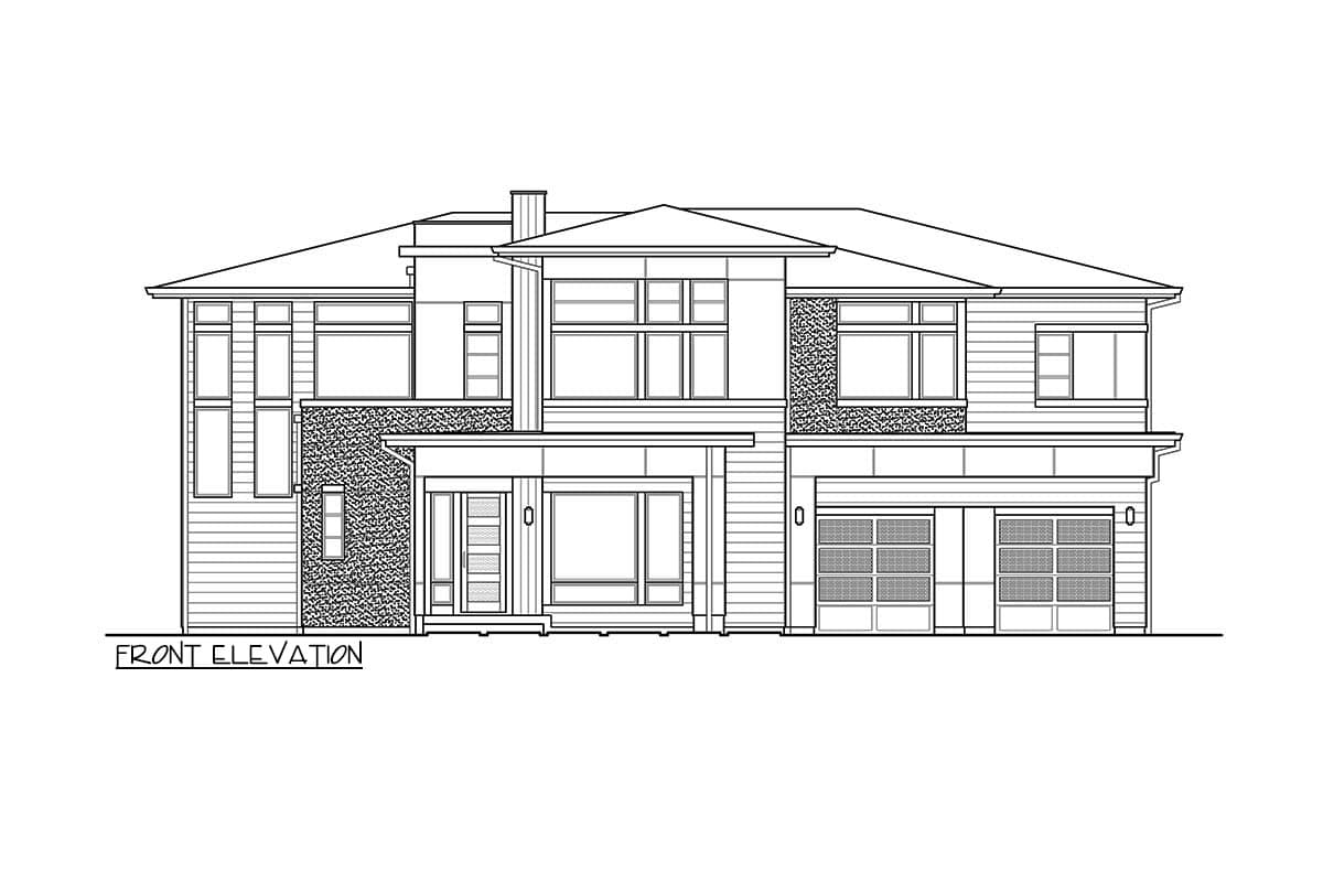 Plan 23945JD: Modern House Plan with Outdoor Living Room - Architectural Designs - 4125 Sq Ft - Image #49 - Mid Century Modern, Modern, Northwest, Prairie