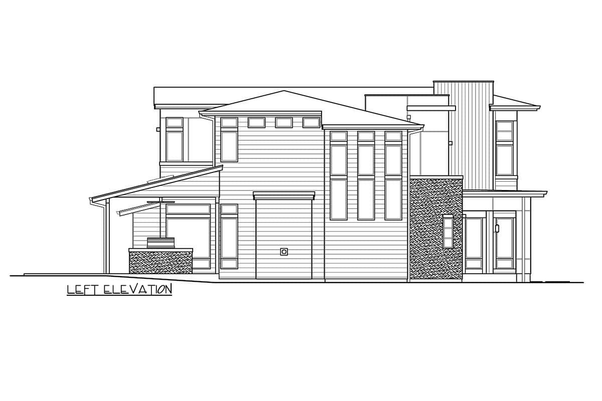Plan 23945JD: Modern House Plan with Outdoor Living Room - Architectural Designs - 4125 Sq Ft - Image #50 - Mid Century Modern, Modern, Northwest, Prairie