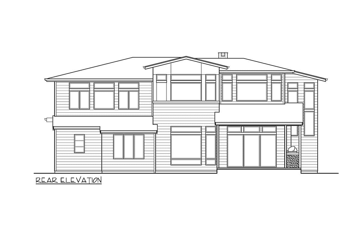 Plan 23945JD: Modern House Plan with Outdoor Living Room - Architectural Designs - 4125 Sq Ft - Image #51 - Mid Century Modern, Modern, Northwest, Prairie