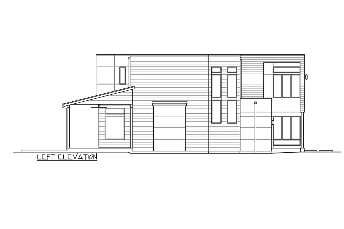 Plan 23946JD: 5-Bed Modern House Plan with Outdoor Living Room - 3995 Sq Ft - Image #5 - Contemporary, Modern