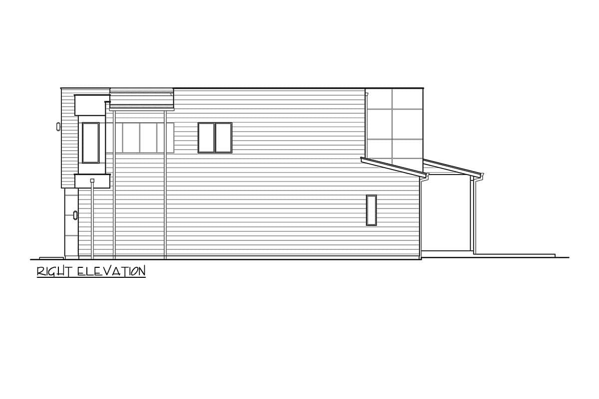 Plan 23946JD: 5-Bed Modern House Plan with Outdoor Living Room - 3995 Sq Ft - Image #7 - Contemporary, Modern