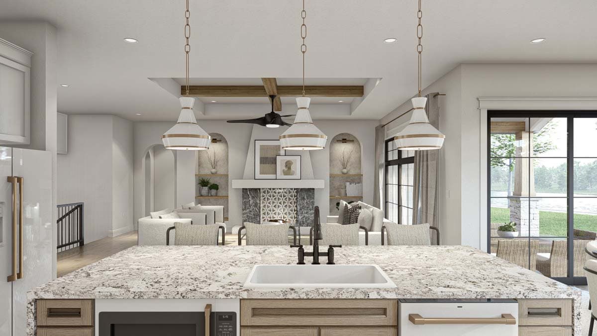 Plan 623298DJ: 4 Bed Modern Cottage House Plan with Home Office - 3332 Sq Ft - Image #9 - Cottage, Country, New American