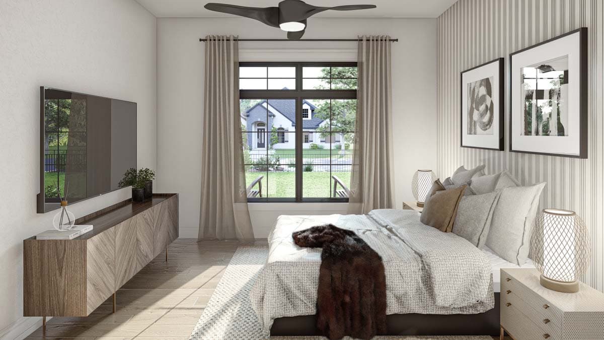 Plan 623298DJ: 4 Bed Modern Cottage House Plan with Home Office - 3332 Sq Ft - Image #20 - Cottage, Country, New American