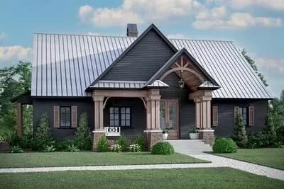 Country Craftsman House Plan Under 2700 Sq Ft with Upstairs Loft - Architectural Designs