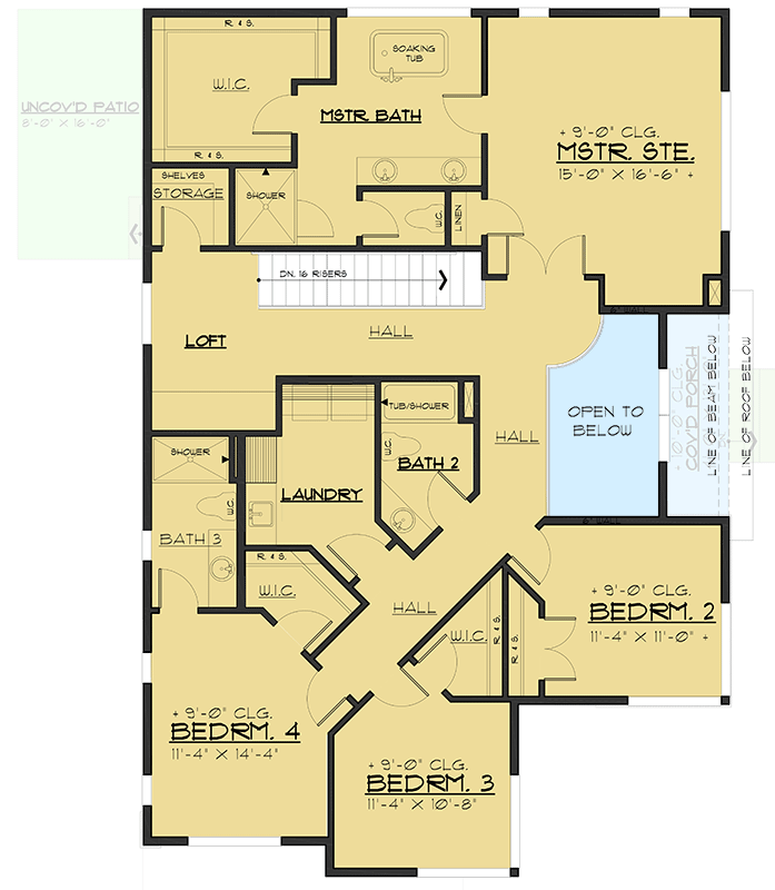 Plan 666241RAF: Modern Prairie-Style House Plan with Flex Room - 2802 Sq Ft - Architectural Designs - Floor Plan - 2nd Floor - Contemporary, Northwest, Prairie