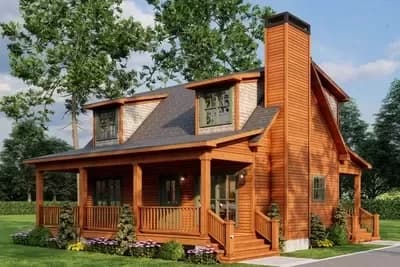 2 Bed Rustic House Plan with Loft - 1039 Sq Ft - Architectural Designs