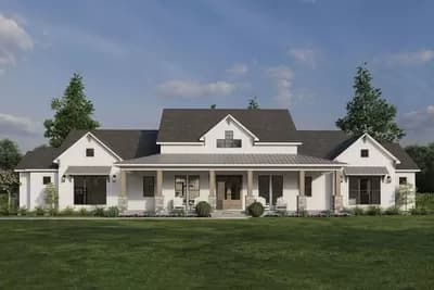 4-Bed Balanced Modern Farmhouse Plan - 2930 Sq. Ft. - Architectural Designs