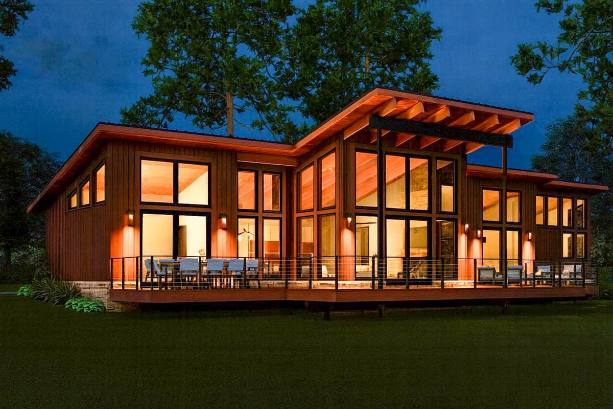 Plan 70864MK: Lake House Plan with Open Concept Core - 1655 Sq Ft - Architectural Designs - Image #18 - Mid Century Modern, Modern, Mountain, Vacation