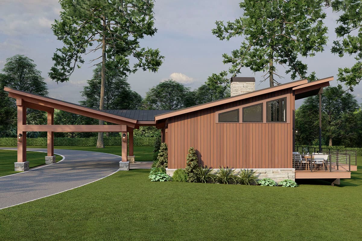 Plan 70864MK: Lake House Plan with Open Concept Core - 1655 Sq Ft - Architectural Designs - Image #12 - Mid Century Modern, Modern, Mountain, Vacation