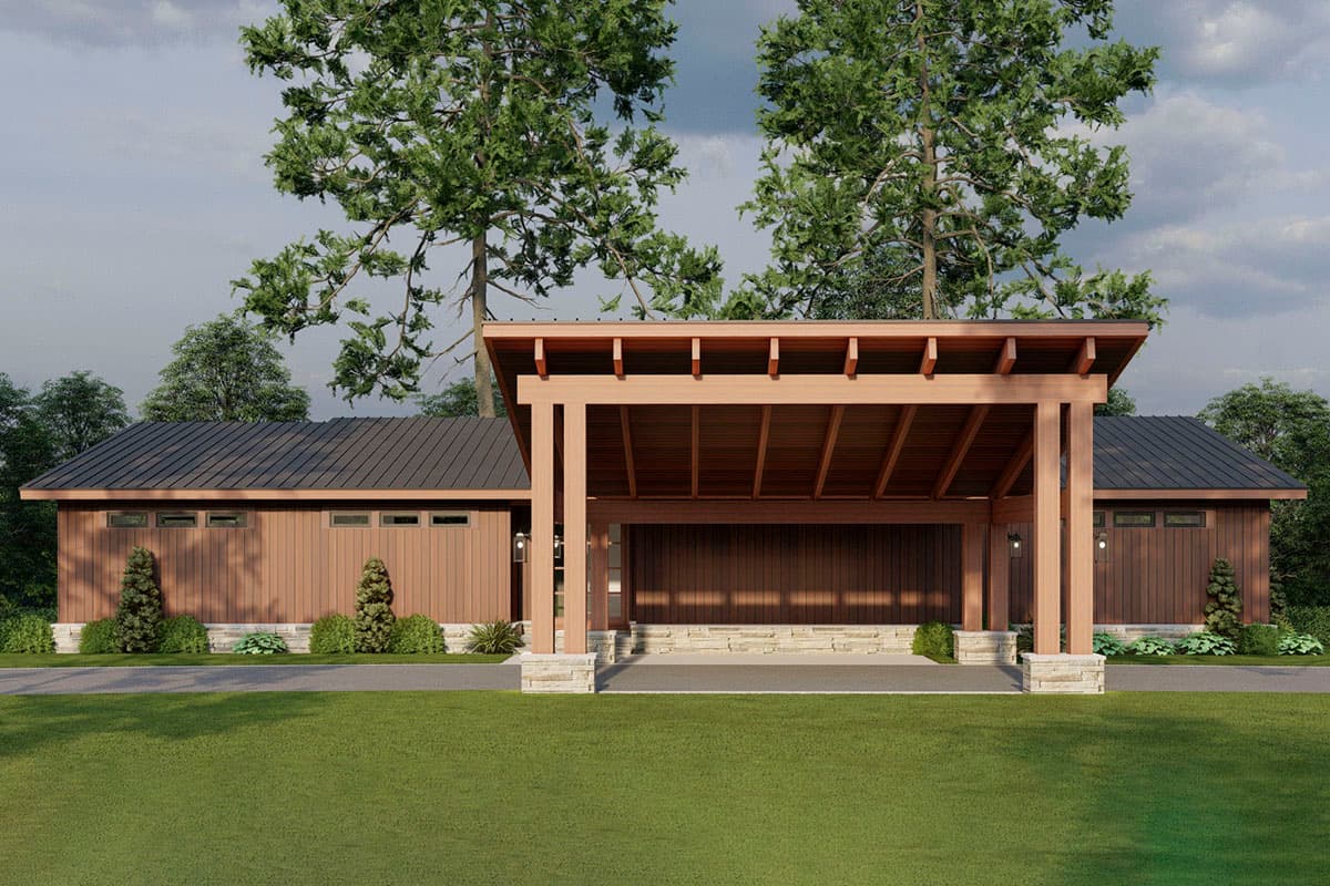 Plan 70864MK: Lake House Plan with Open Concept Core - 1655 Sq Ft - Architectural Designs - Image #15 - Mid Century Modern, Modern, Mountain, Vacation
