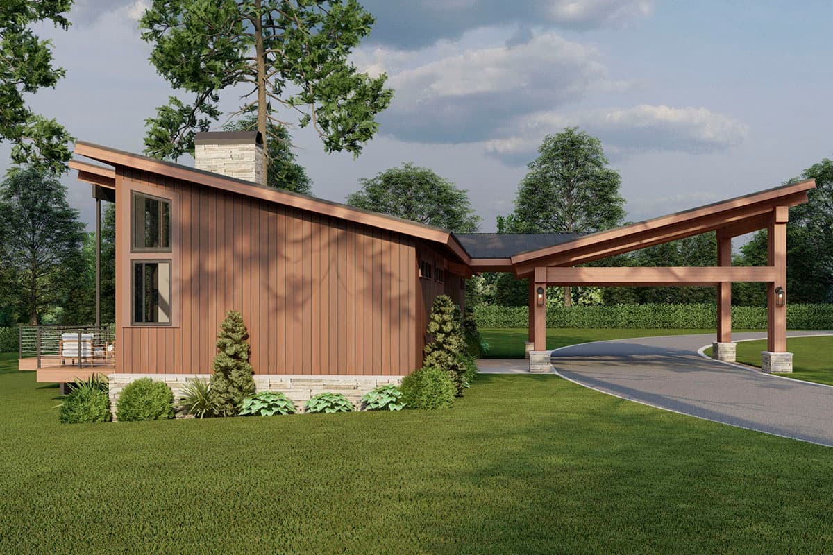 Plan 70864MK: Lake House Plan with Open Concept Core - 1655 Sq Ft - Architectural Designs - Image #16 - Mid Century Modern, Modern, Mountain, Vacation