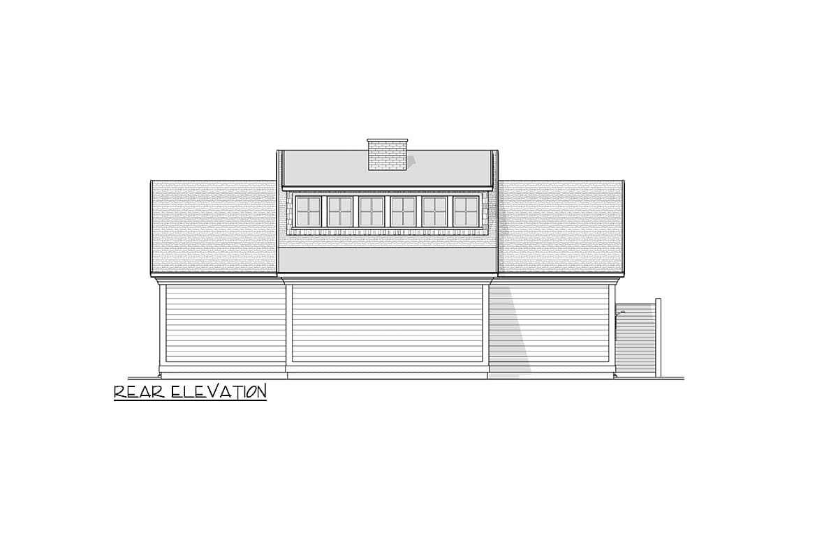 Plan 270084AF: Pool House Plan with Bed, Bar and Gym - 1252 Sq Ft - Architectural Designs - Image #5 - Country, Shingle, Traditional