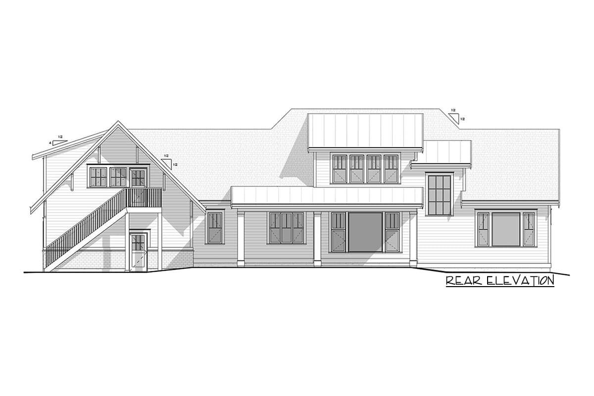 Plan 770516JME: 4 Bed New American House Plan with 3-Car Garage - 3357 Sq Ft - Image #5 - Craftsman, New American, Northwest, Shingle, Traditional, Transitional