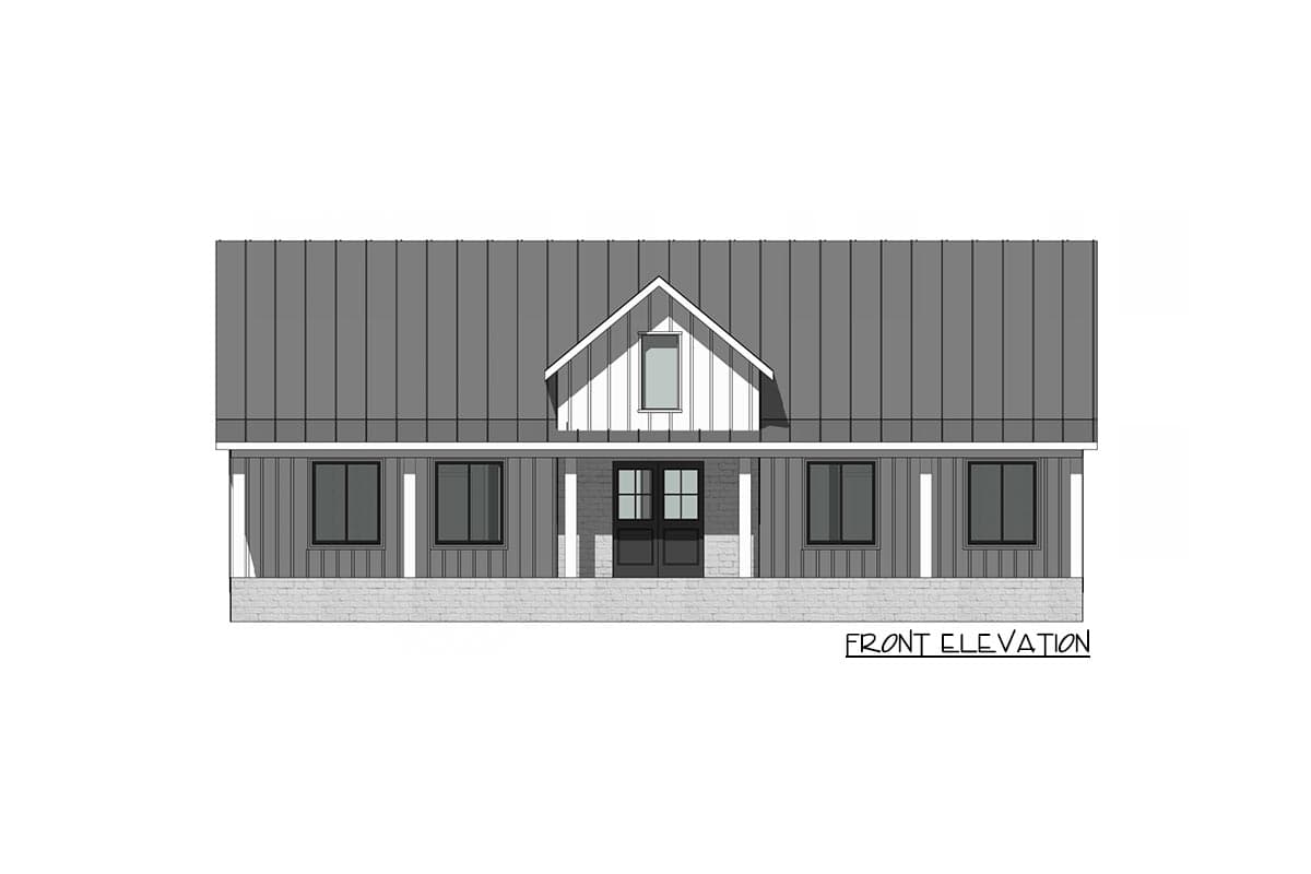 Plan 420118WNT: 1-Story Modern Farmhouse Plan with a Flex Room and Expansive Outdoor Living - Image #13 - Country, Farmhouse, Modern Farmhouse, New American, Ranch