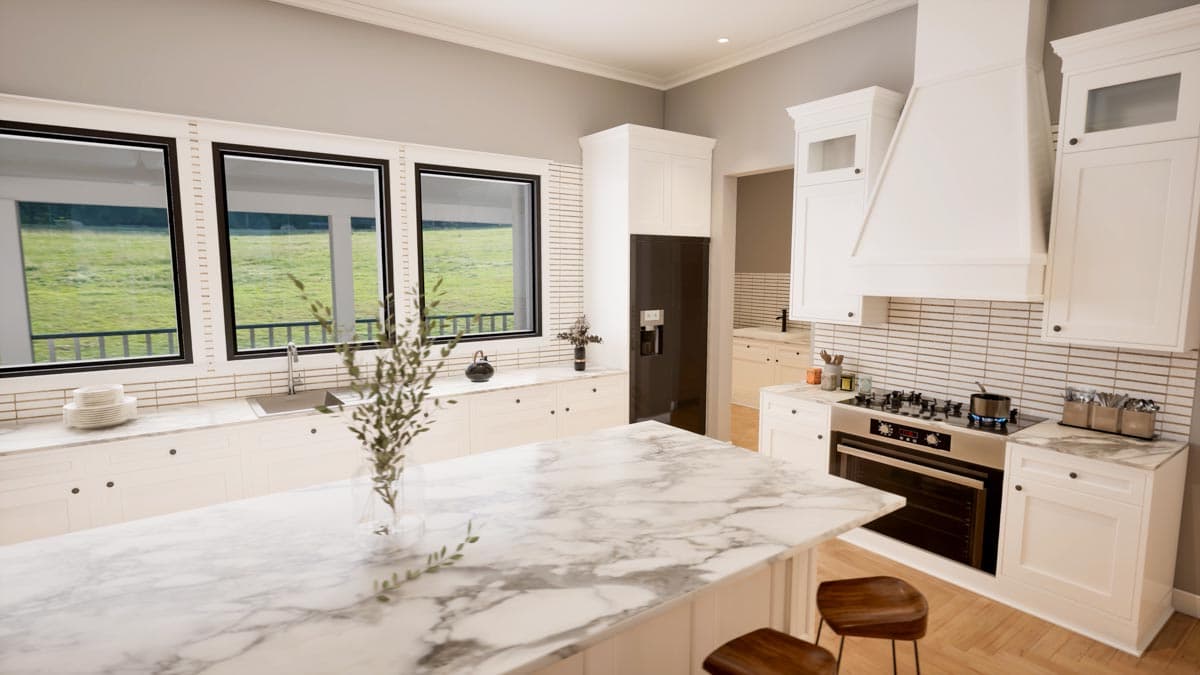 Plan 420118WNT: 1-Story Modern Farmhouse Plan with a Flex Room and Expansive Outdoor Living - Image #6 - Country, Farmhouse, Modern Farmhouse, New American, Ranch