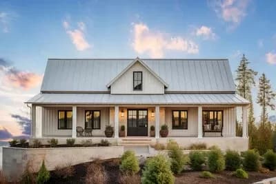 1-Story Modern Farmhouse Plan with a Flex Room and Expansive Outdoor Living