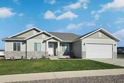 4 Bed Ranch House Plan with 2-Car Garage - 505 Sq Ft