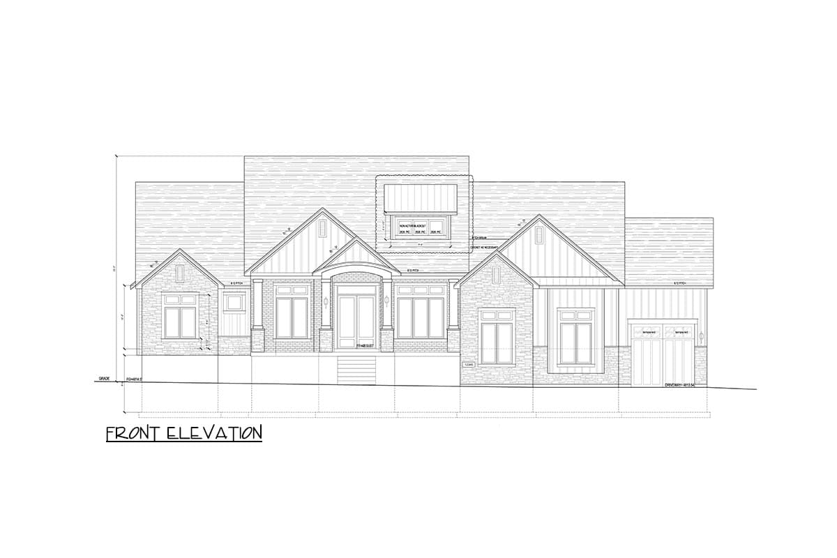 Plan 849022PGE: New American House Plan with Lower Level Expansion - 3107 Sq Ft - Image #4 - Craftsman, Modern Farmhouse, New American