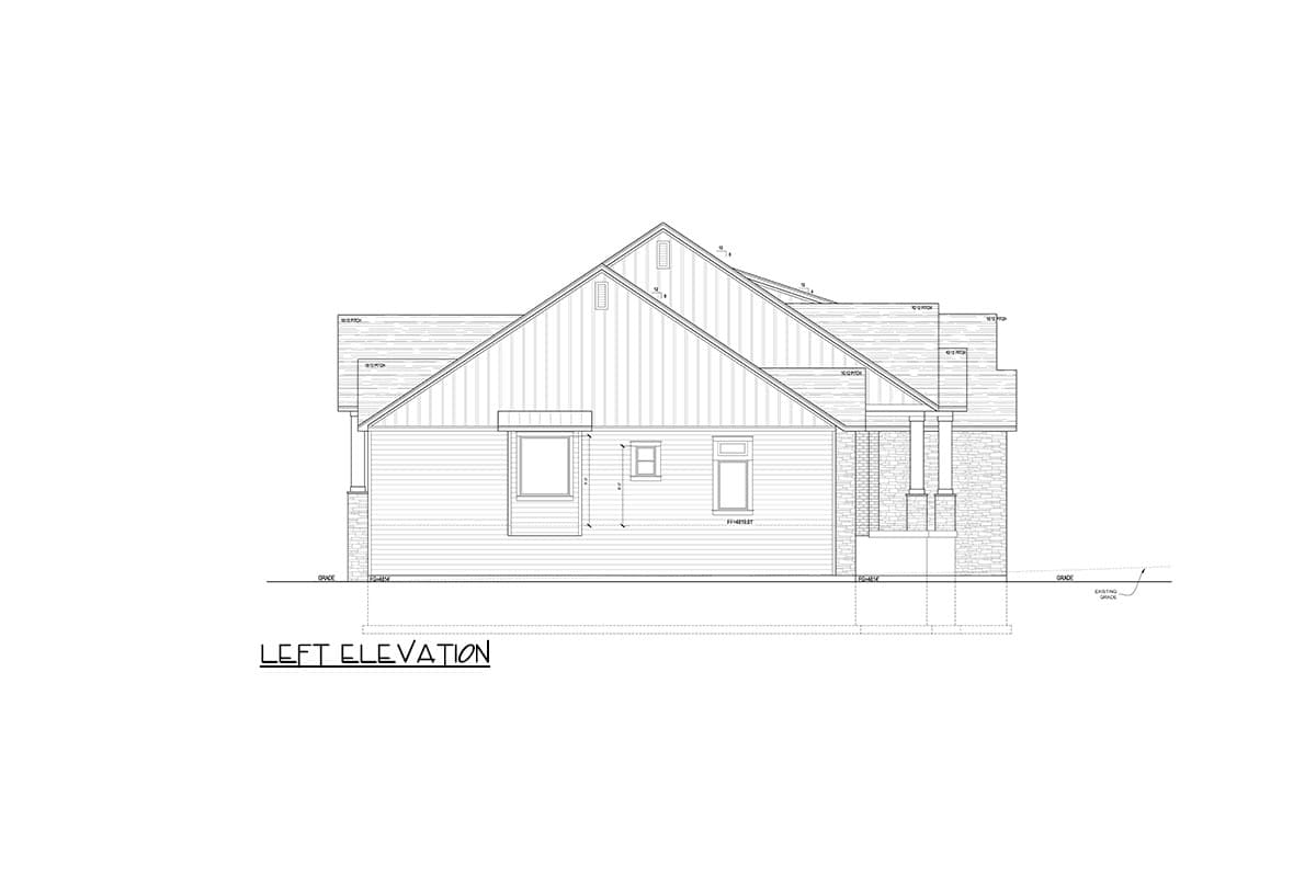 Plan 849022PGE: New American House Plan with Lower Level Expansion - 3107 Sq Ft - Image #5 - Craftsman, Modern Farmhouse, New American