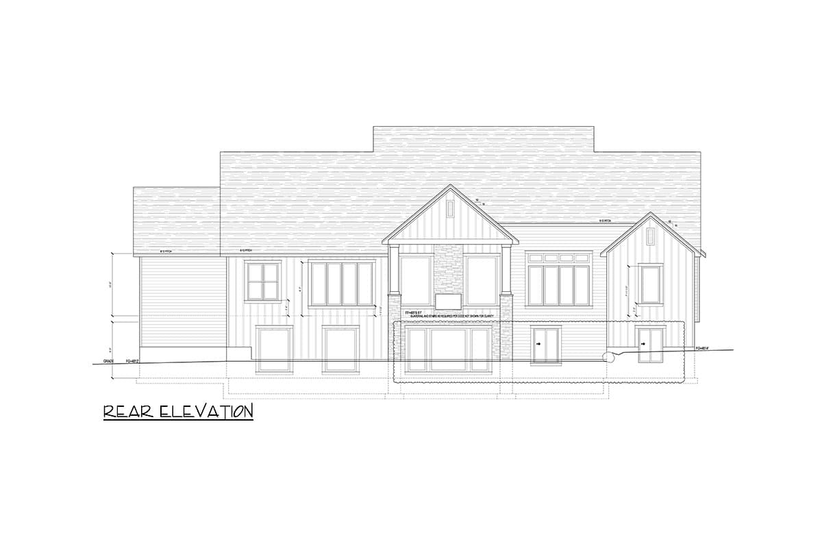 Plan 849022PGE: New American House Plan with Lower Level Expansion - 3107 Sq Ft - Image #6 - Craftsman, Modern Farmhouse, New American