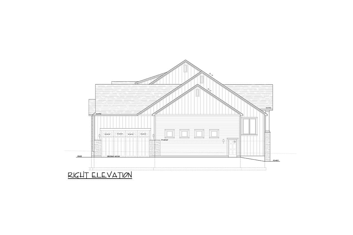 Plan 849022PGE: New American House Plan with Lower Level Expansion - 3107 Sq Ft - Image #7 - Craftsman, Modern Farmhouse, New American