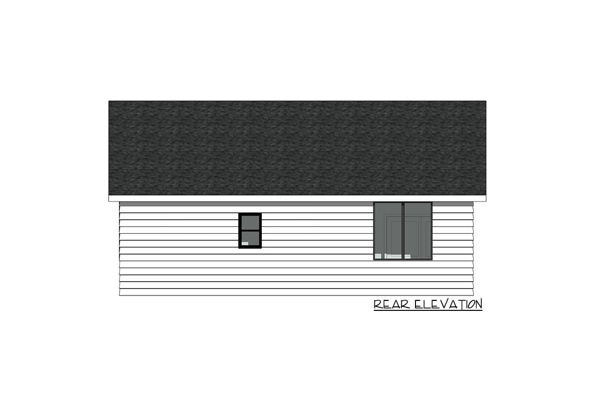 Plan 420119WNT: 2-Bed Traditional Cottage ADU  - 750 Sq Ft - Image #4 - Cabin, Cottage, Country, Modern Farmhouse, Traditional, Vacation