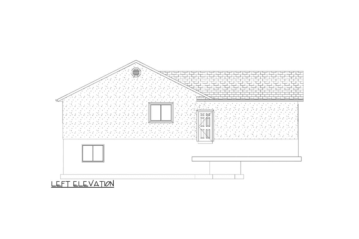 Plan 61468UT: 3 Bed House Plan with 2 Car Garage - 1462 Sq Ft - Architectural Designs - Image #9 - Ranch, Traditional