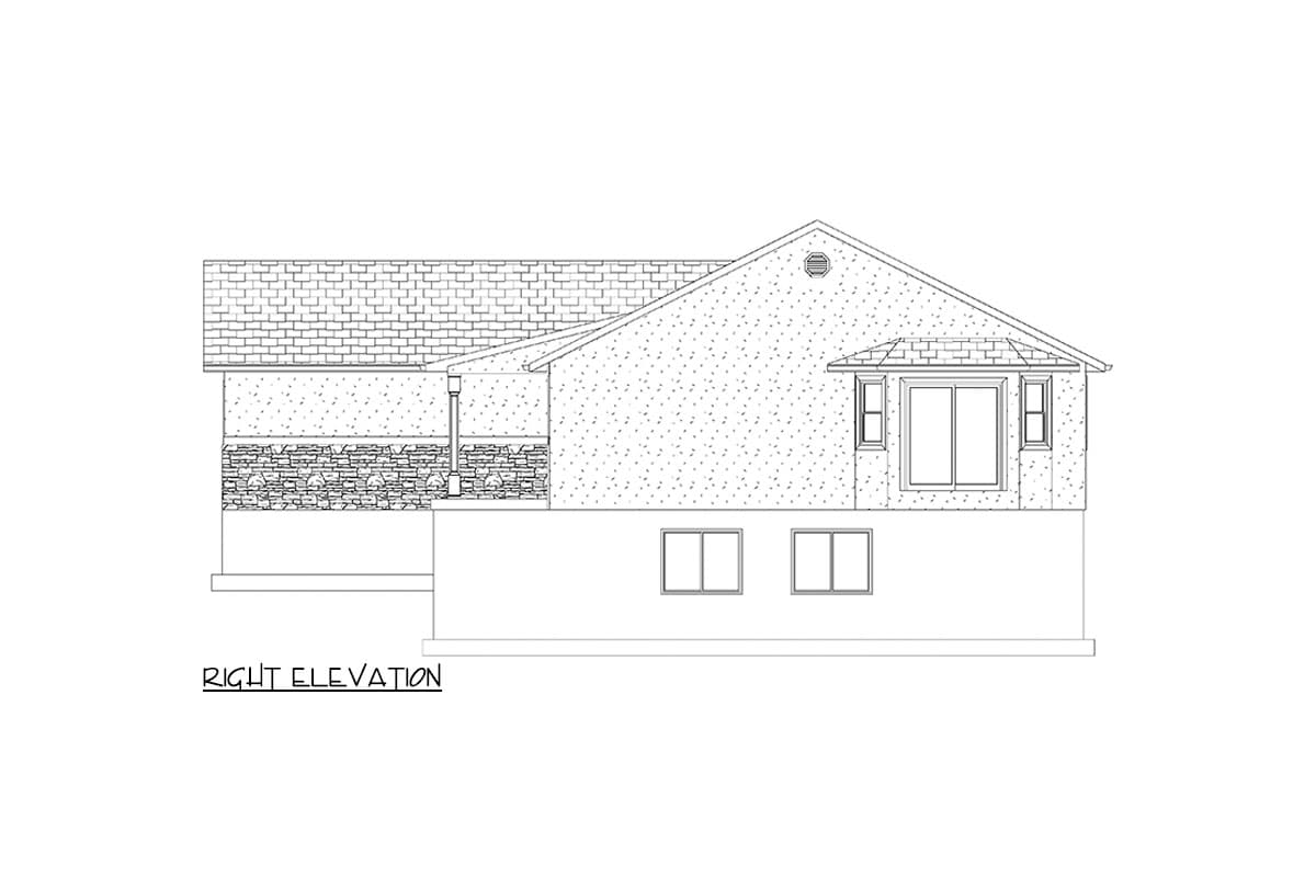 Plan 61468UT: 3 Bed House Plan with 2 Car Garage - 1462 Sq Ft - Architectural Designs - Image #11 - Ranch, Traditional
