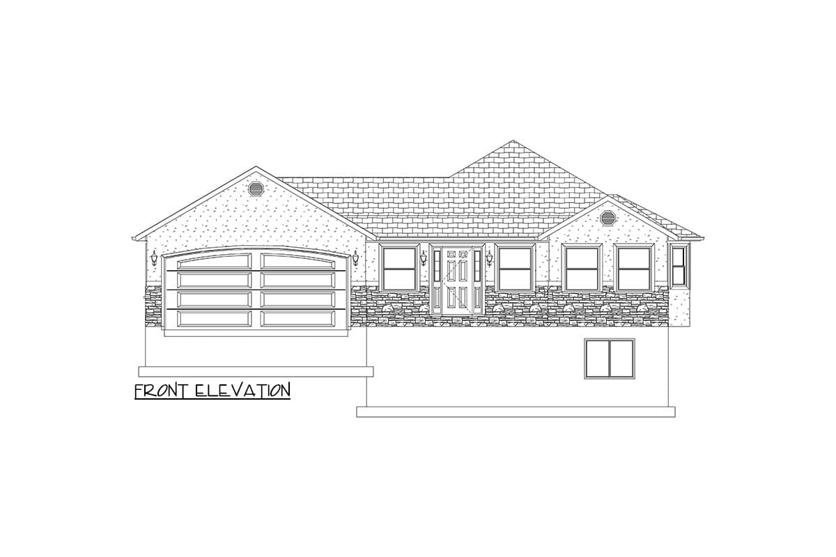 Plan 61469UT: One-Story House Plan with Bayed Master Suite - 1570 Sq Ft - Image #8 - Ranch, Traditional