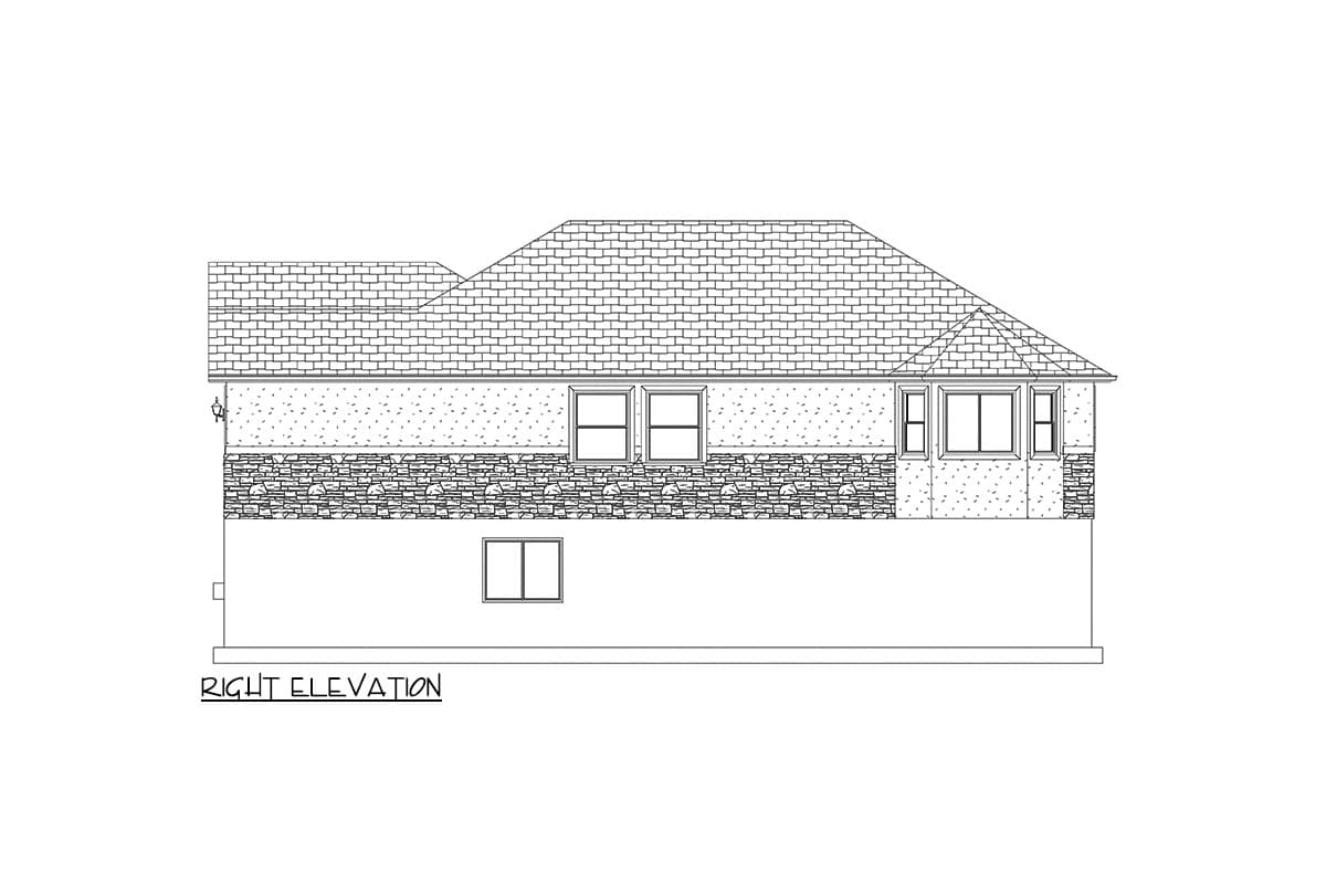 Plan 61469UT: One-Story House Plan with Bayed Master Suite - 1570 Sq Ft - Image #11 - Ranch, Traditional
