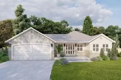 One-Story House Plan with Bayed Master Suite - 1570 Sq Ft